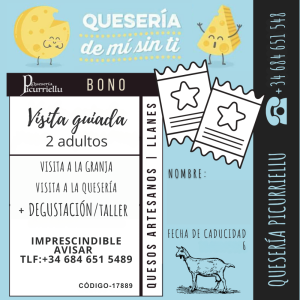 Bono Regalo Visita Guiada Quesería Picurriellu + Taller-Degustación de Quesos